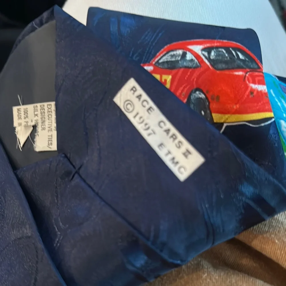 Colorful Car Print Tie